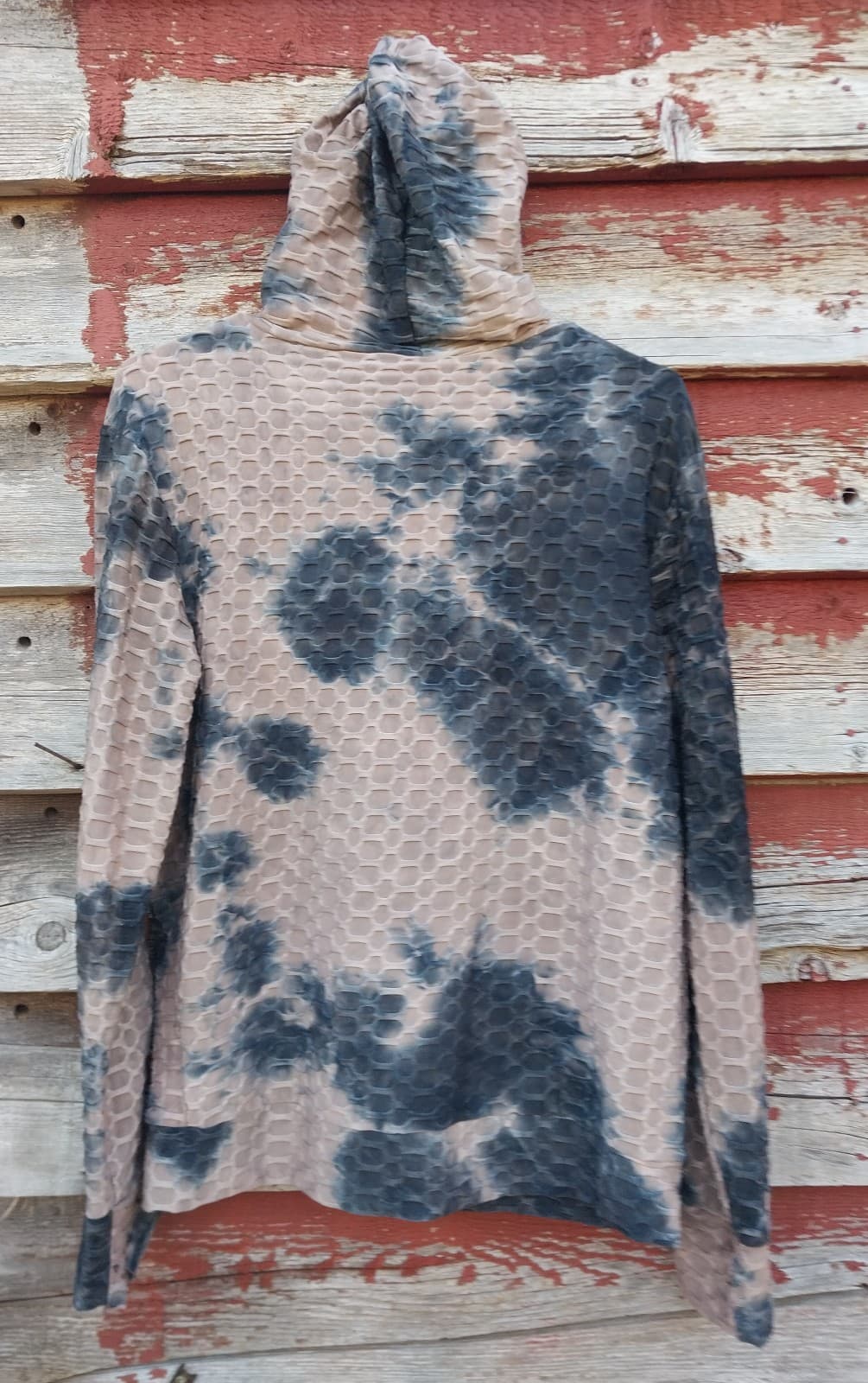 Light Weight Women's Tie Dye Hooded Jacket - Thumbnail 4