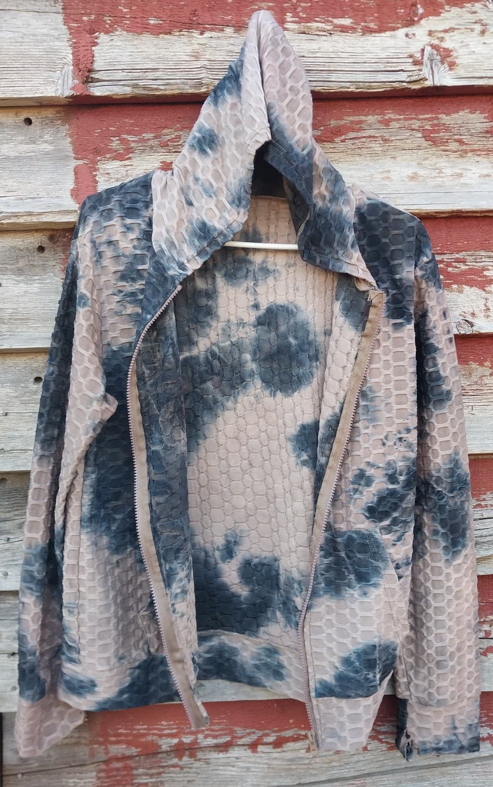 Light Weight Women's Tie Dye Hooded Jacket - Thumbnail 2