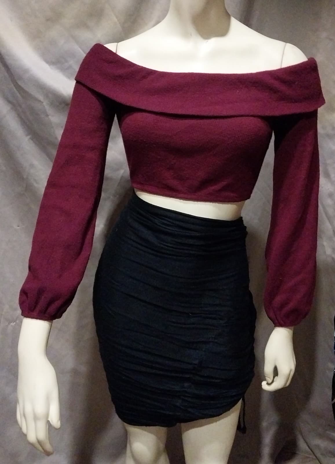 Fashion Nova Women's Fold Over Off Shoulder Crop Top - Image 1