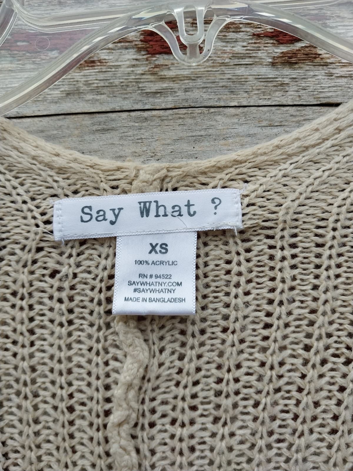 Say What Beige Cardigan. Size XS - Thumbnail 2