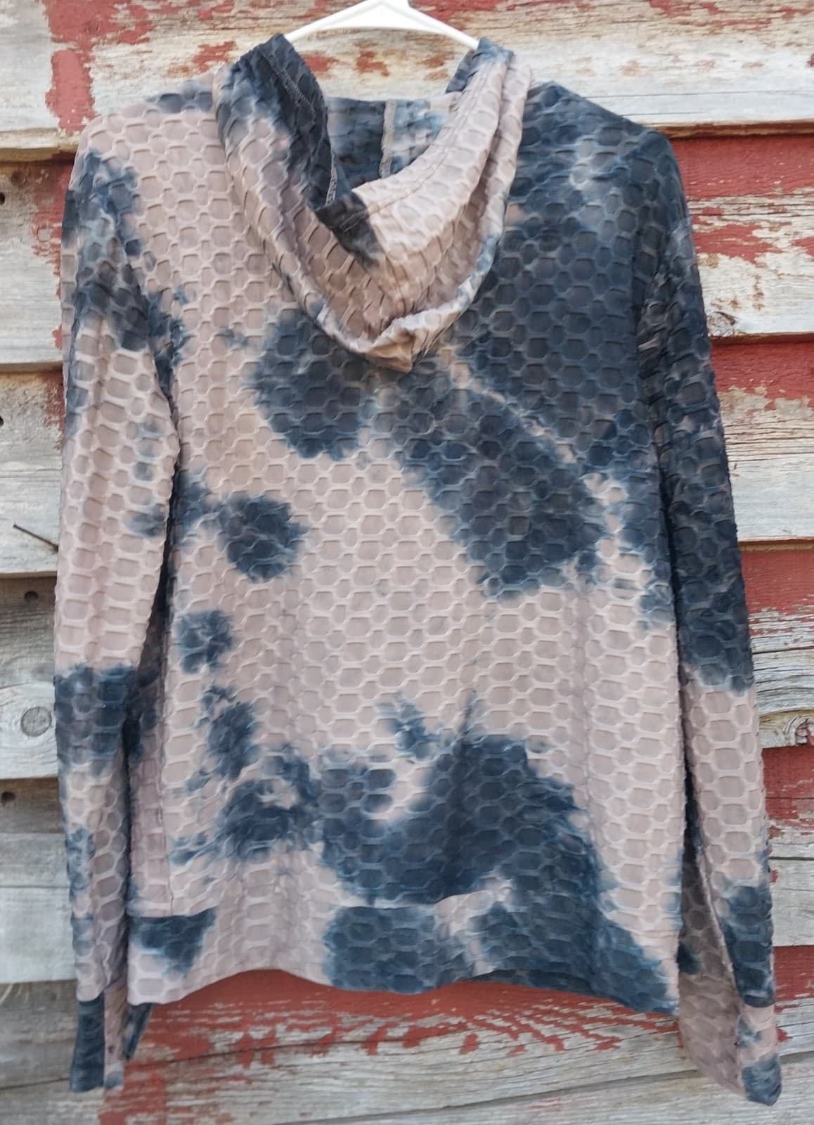 Light Weight Women's Tie Dye Hooded Jacket - Thumbnail 5