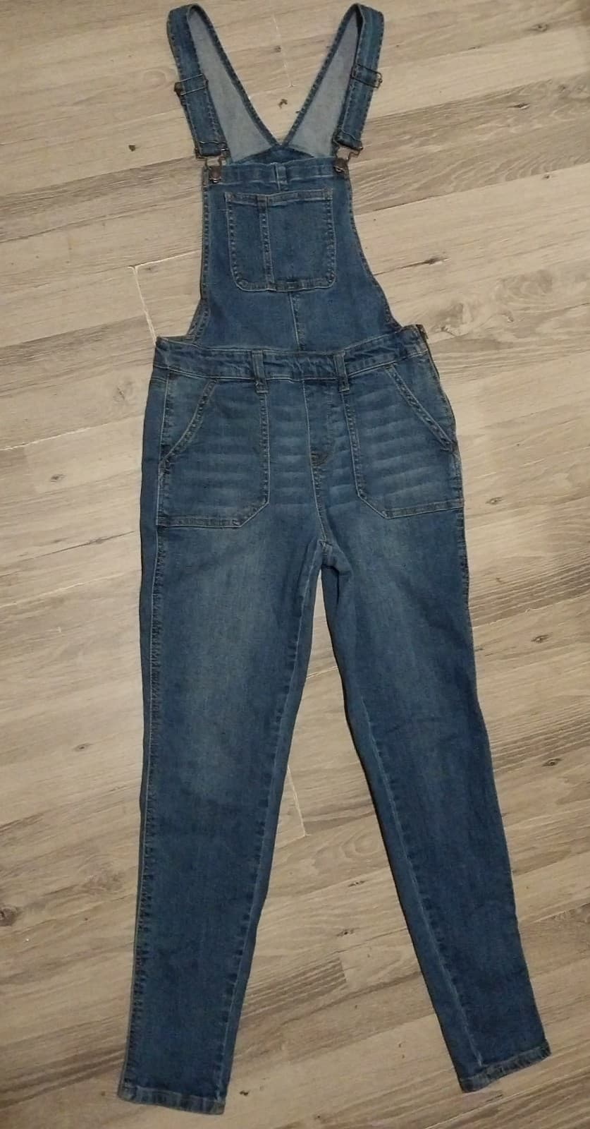 No Boundaries Relaxed Denim Overalls for Women. Size 7-9 Medium - Image 1
