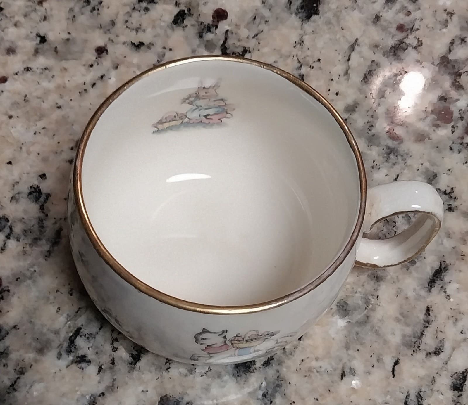 Cute Tea Cup With a Pony Design On the Front And A Rabbit Design On The Inside - Thumbnail 3