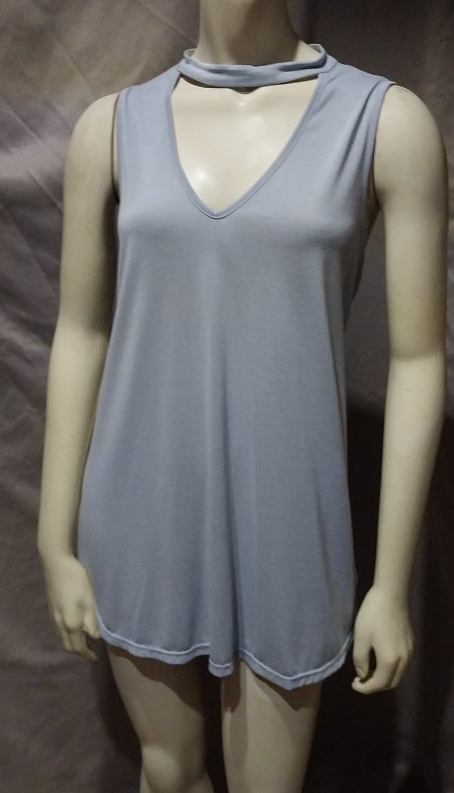 Ice Blue Sleeveless Top. Size Large - Image 1