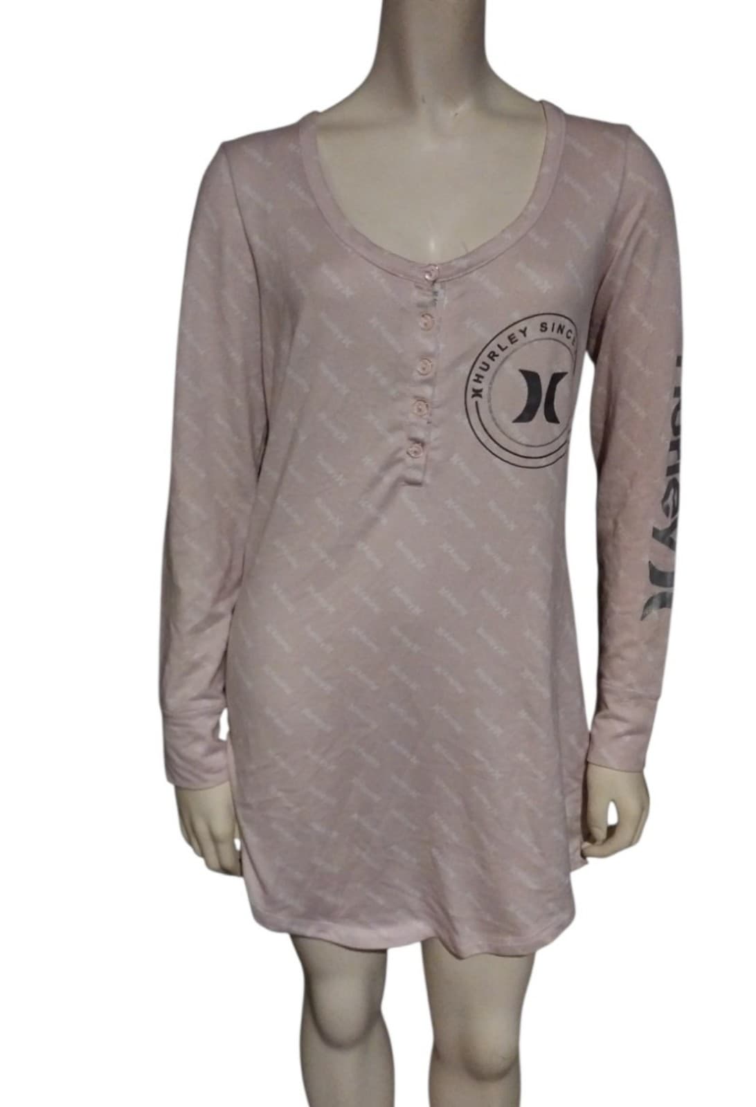 Hurley Pink Night Gown. Size Medium - Image 1