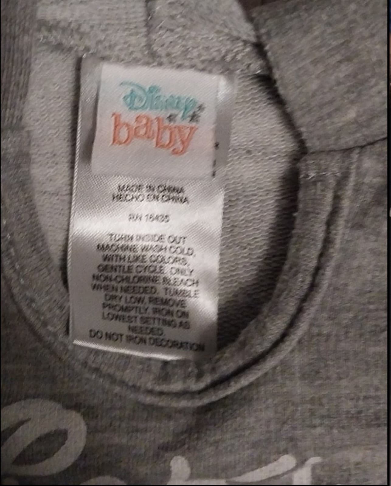 Disney Baby Grey Mickey Mouse Hands Hoodie. Size 6/9 Months - Thumbnail 6
