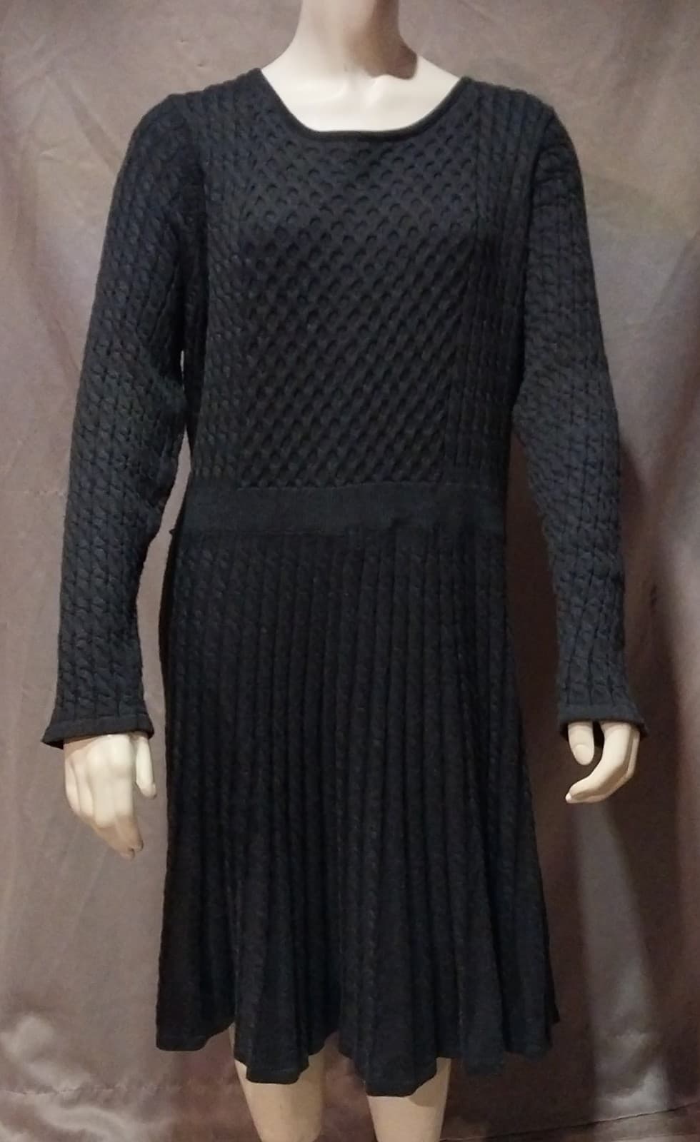 Calvin Klein Women's Dark Grey Sweater Dress - Image 1