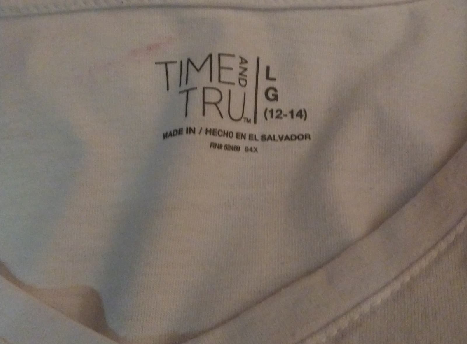 Time and Tru, Women’s White V Neck Shirt - Thumbnail 3