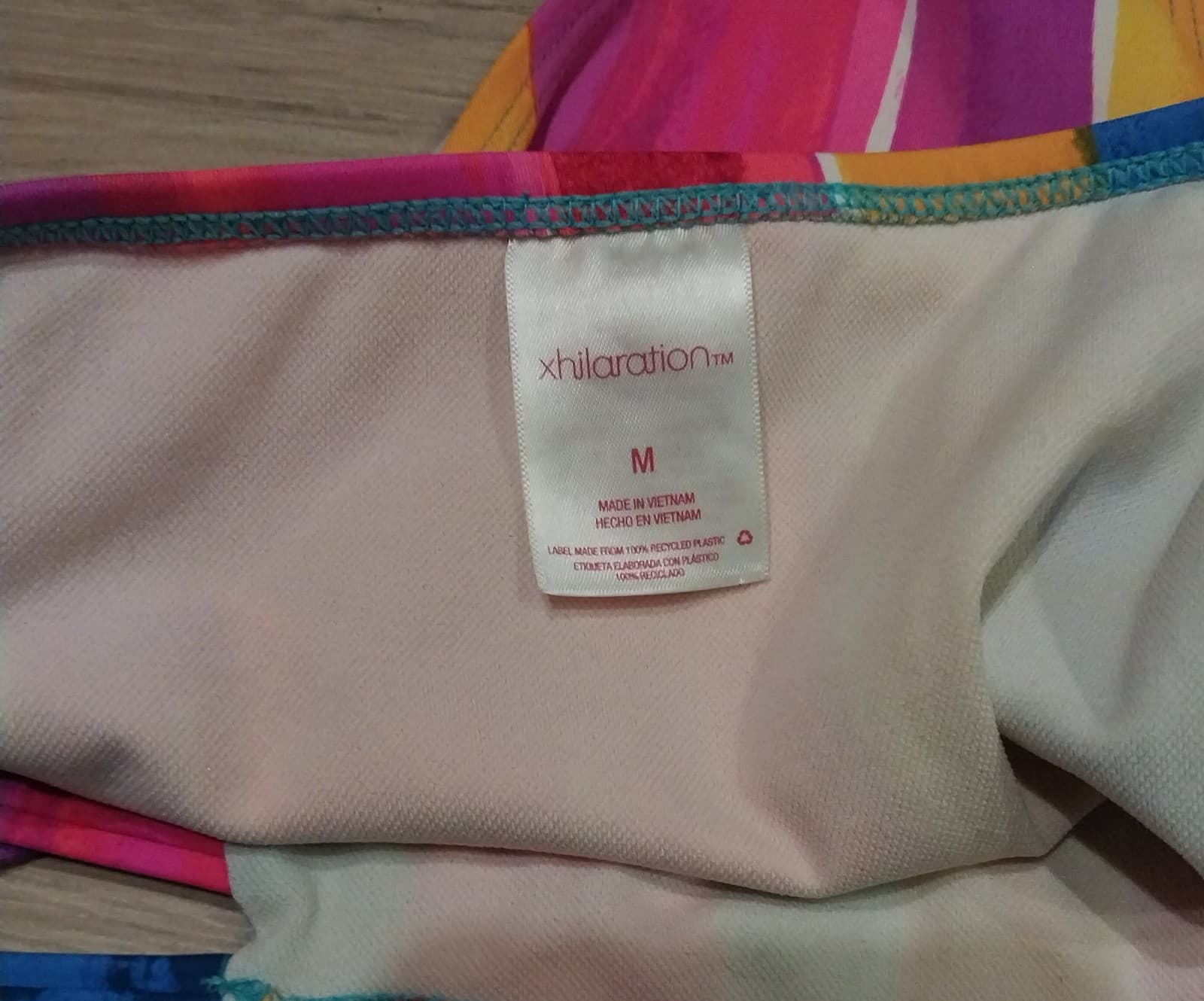 Xhilaration Top & Bottoms. Womens Size M Bikini Bottom High Leg High Waist Rainb - Thumbnail 4