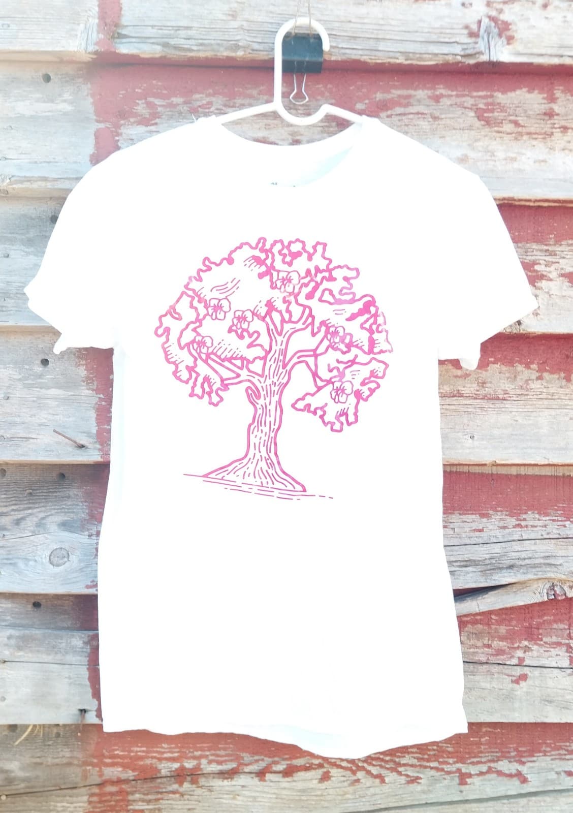 Japanese Bonsai Tree in White T-Shirt. Size Small - Image 1