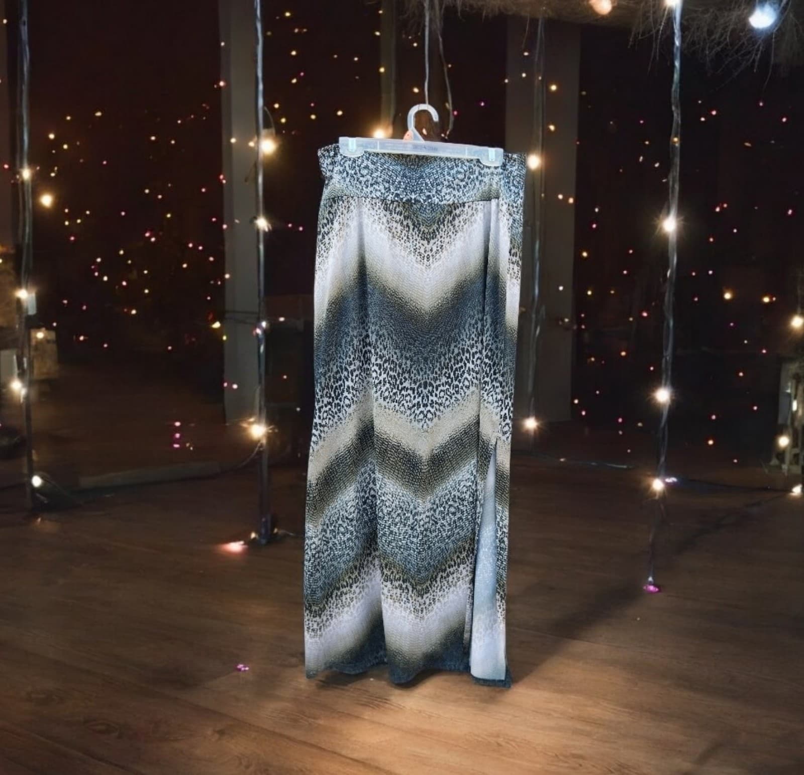 New Directions Medium Reptile Maxi Skirt Long Snake Print - Image 1