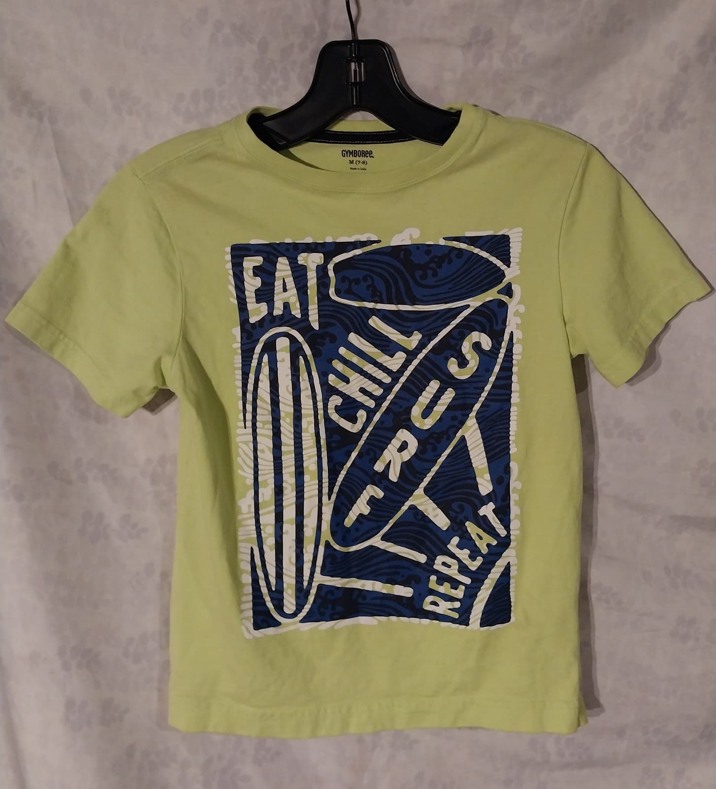 Gymboree Shirt. "Eat, Chill, Surf. Repeat" - Image 1