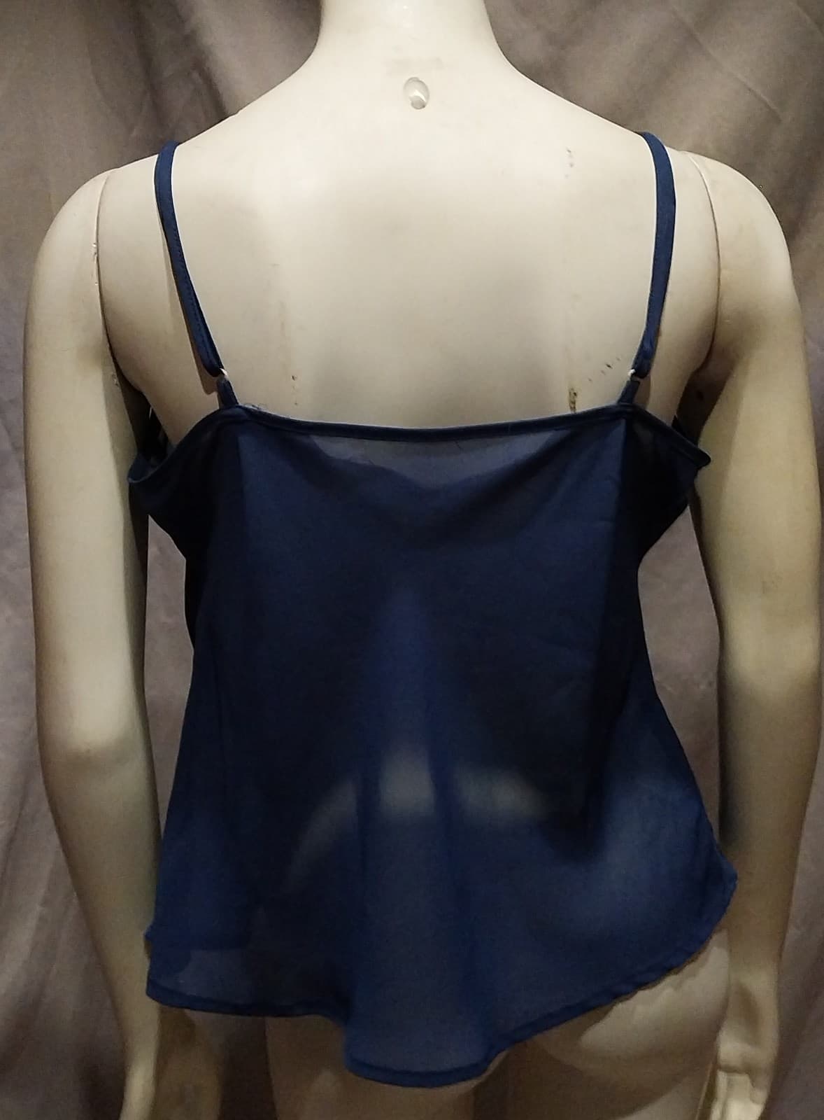 Blue Sheer Cami Top. Size Medium - Thumbnail 2