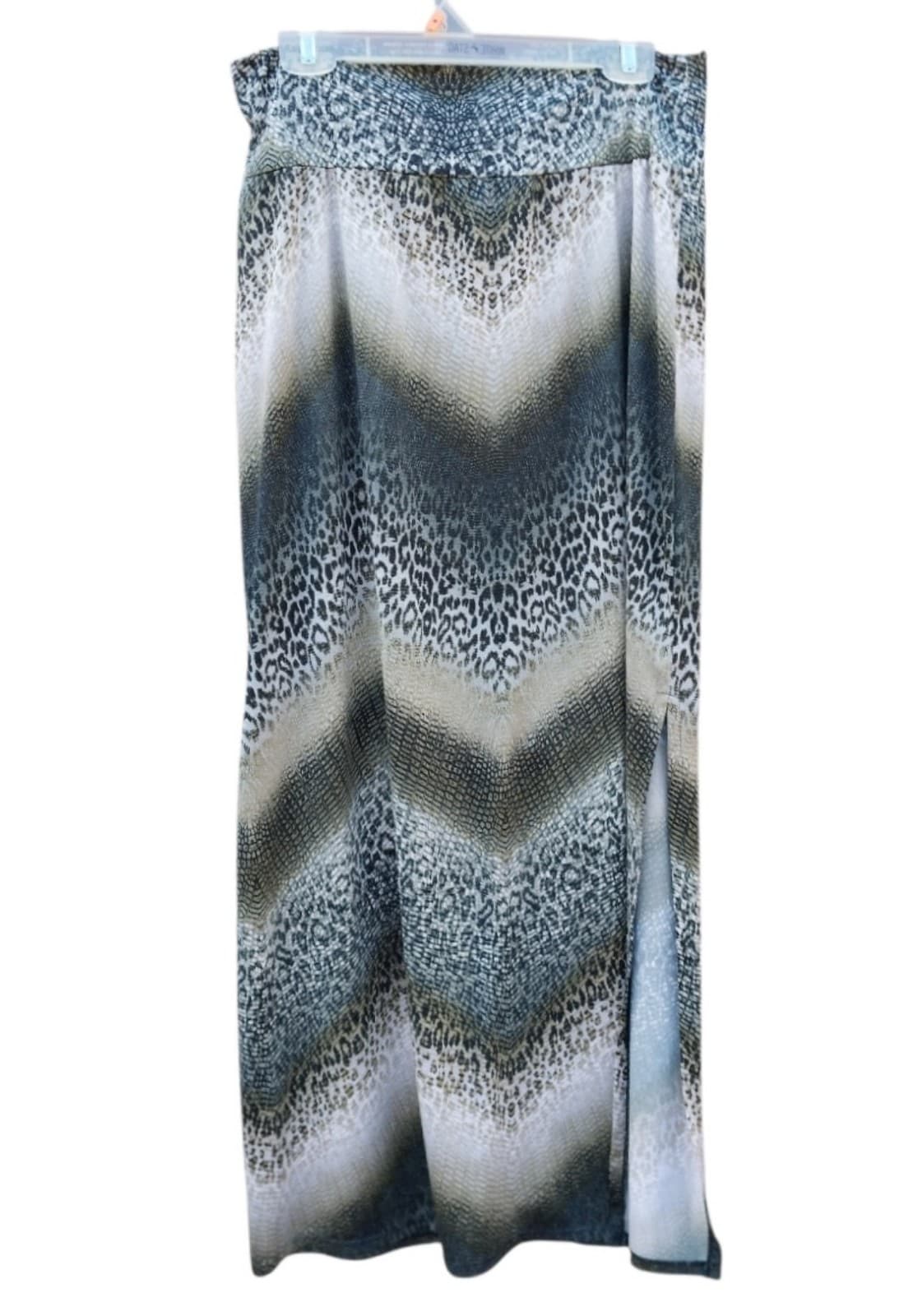 New Directions Medium Reptile Maxi Skirt Long Snake Print - Thumbnail 4