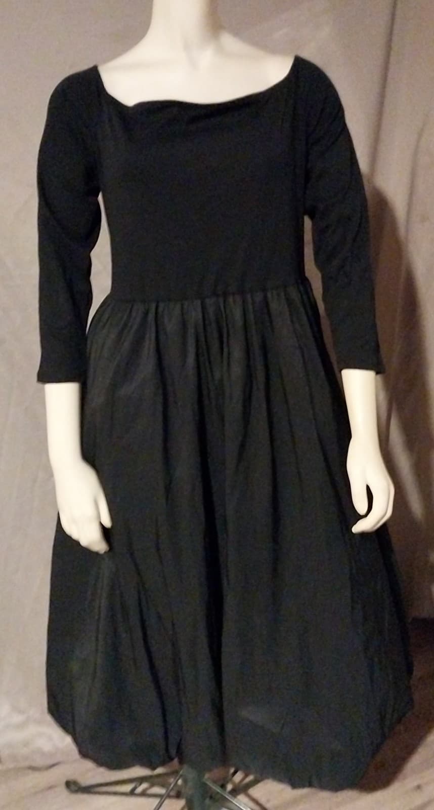 A New Day Half-Sleeve Bubble Dress, Black - Image 1