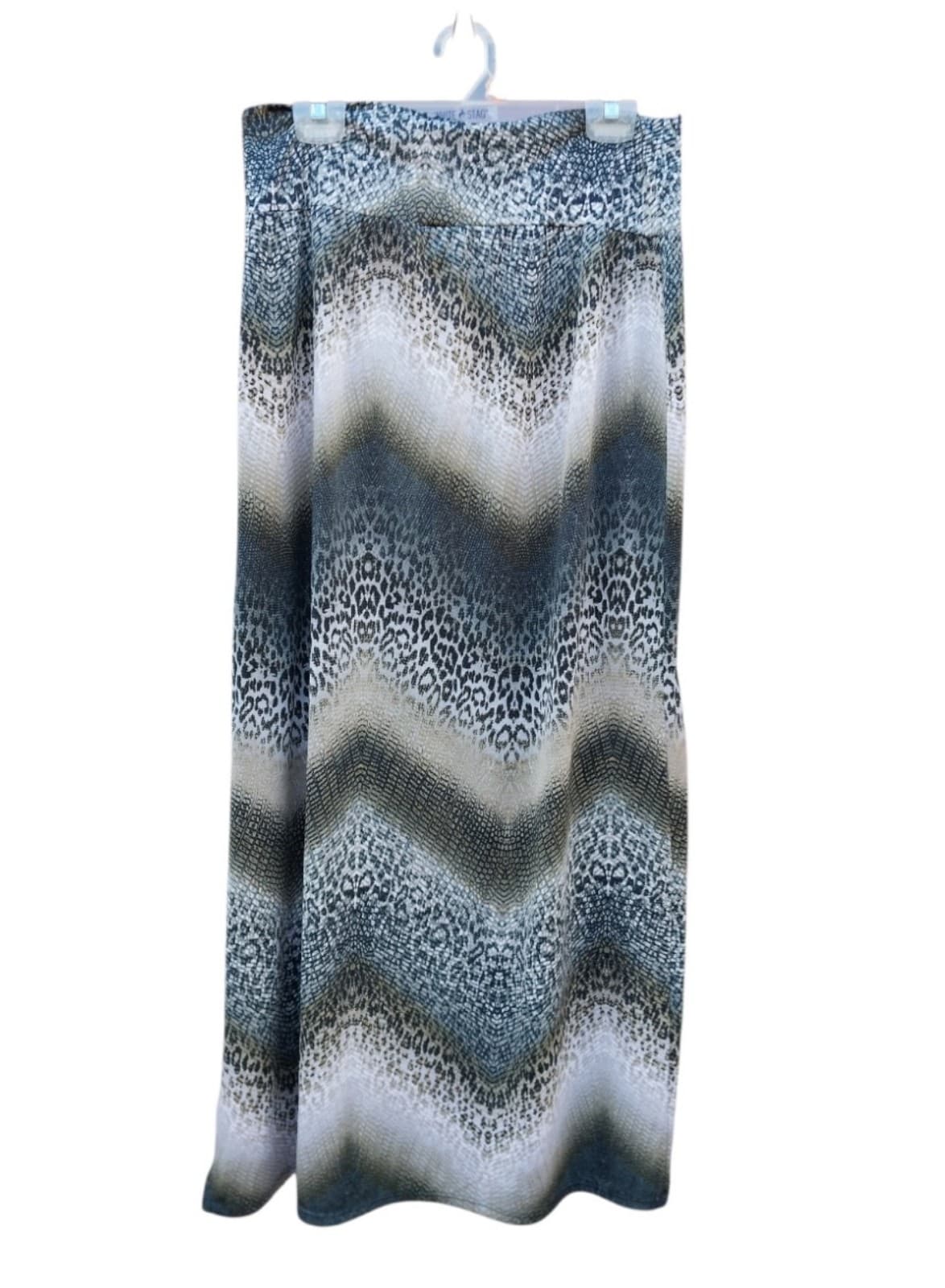New Directions Medium Reptile Maxi Skirt Long Snake Print - Thumbnail 3
