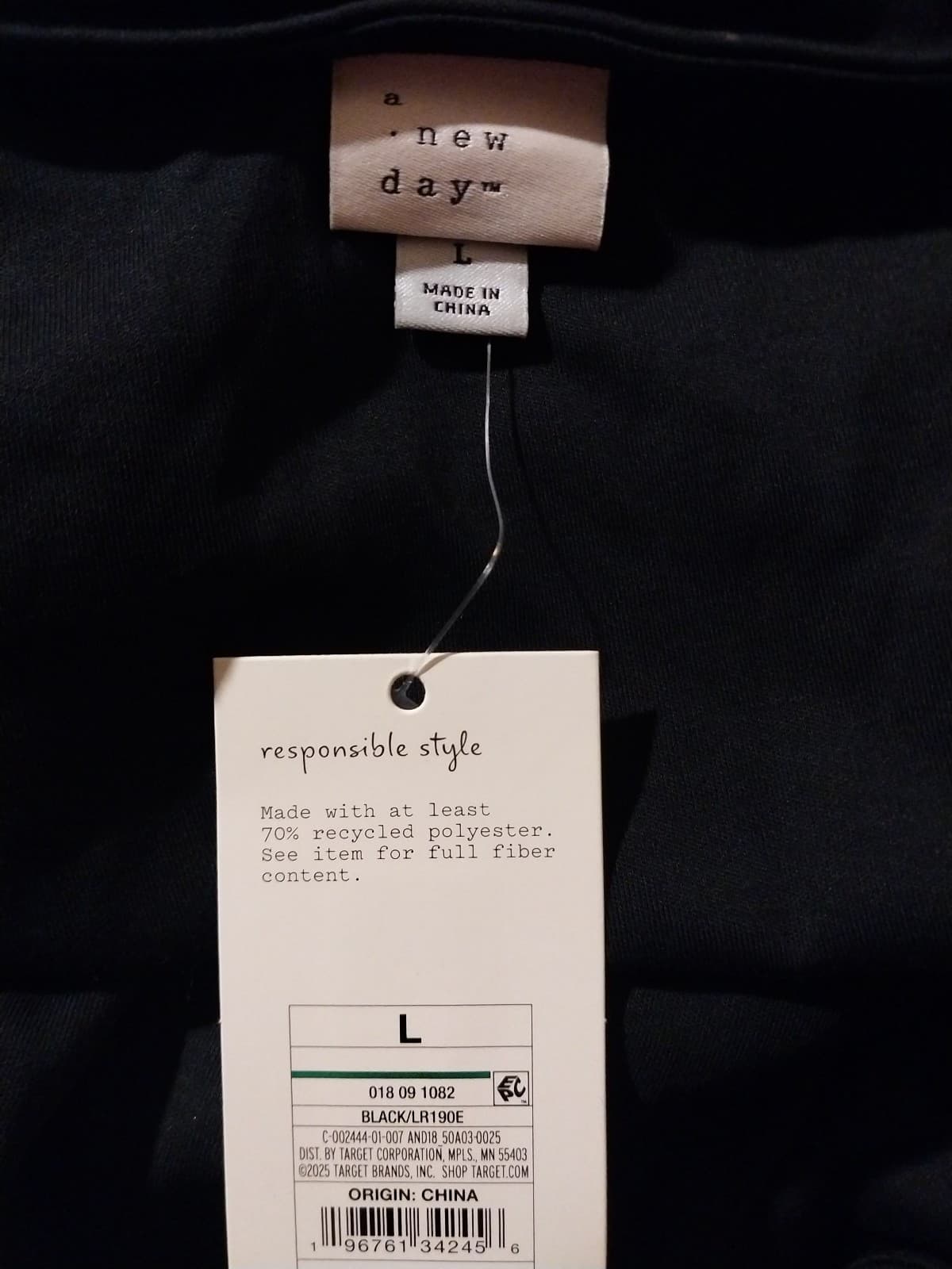 A New Day Half-Sleeve Bubble Dress, Black - Thumbnail 3