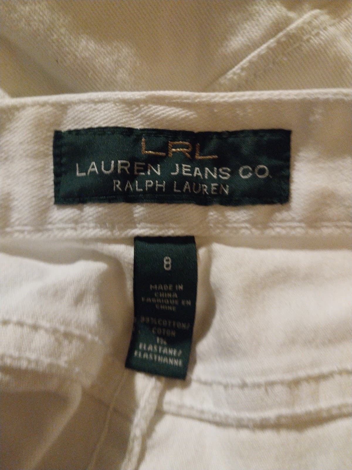 LRL Lauren Jeans Co.. Ralph Lauren Women’s White Shorts. Size 8 - Thumbnail 3