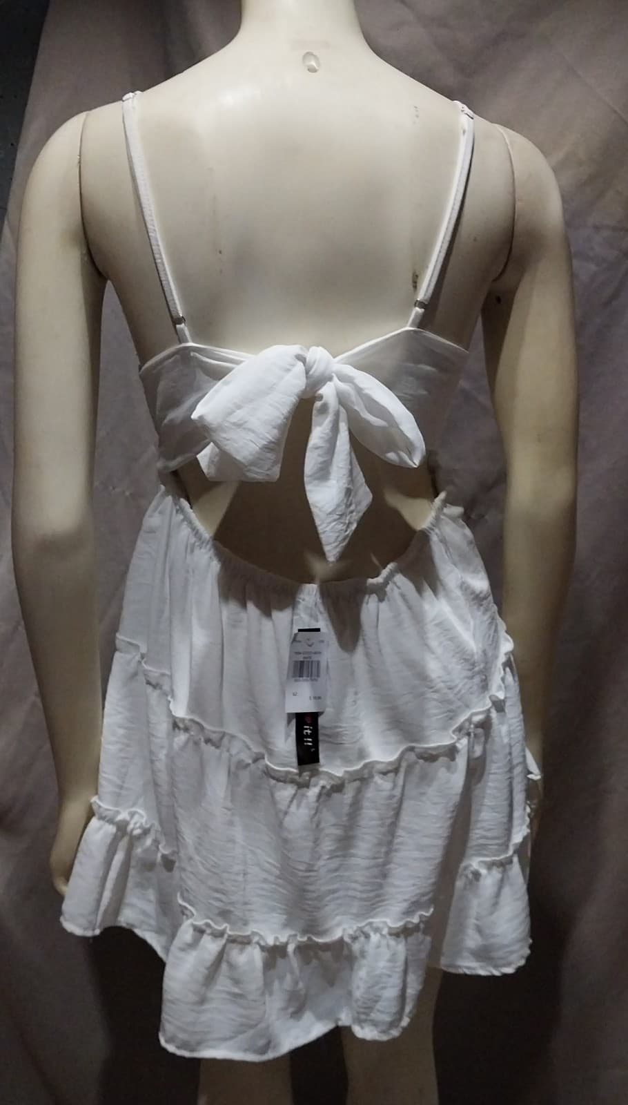 Mini White Backless Women's Dress Women's. Size Large - Image 1