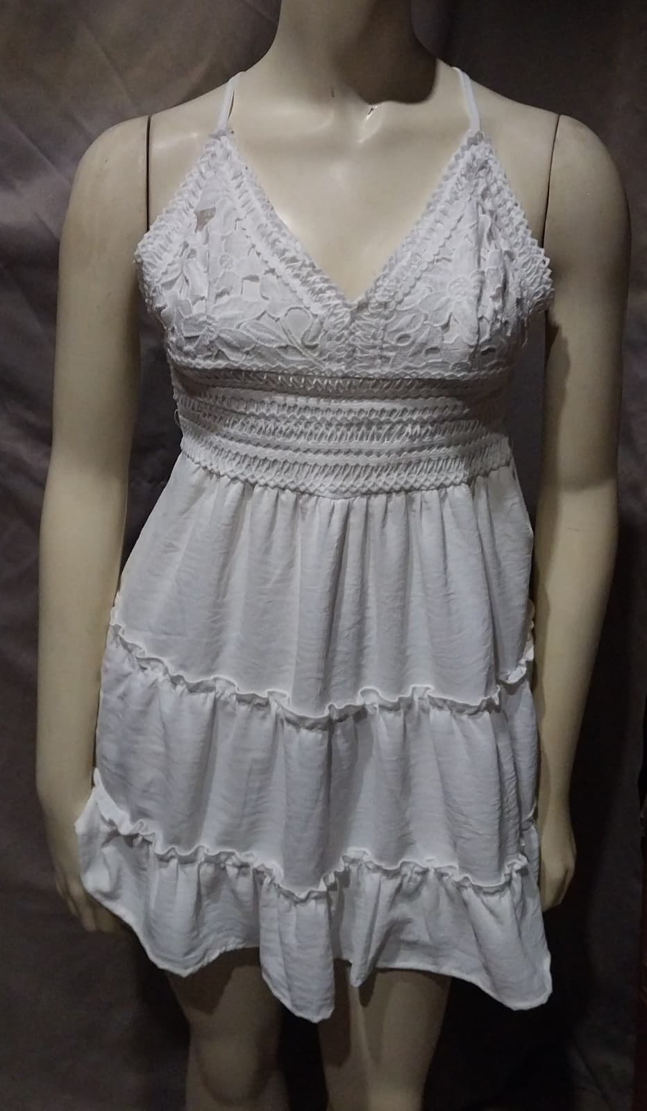 Mini White Backless Women's Dress Women's. Size Large - Thumbnail 2