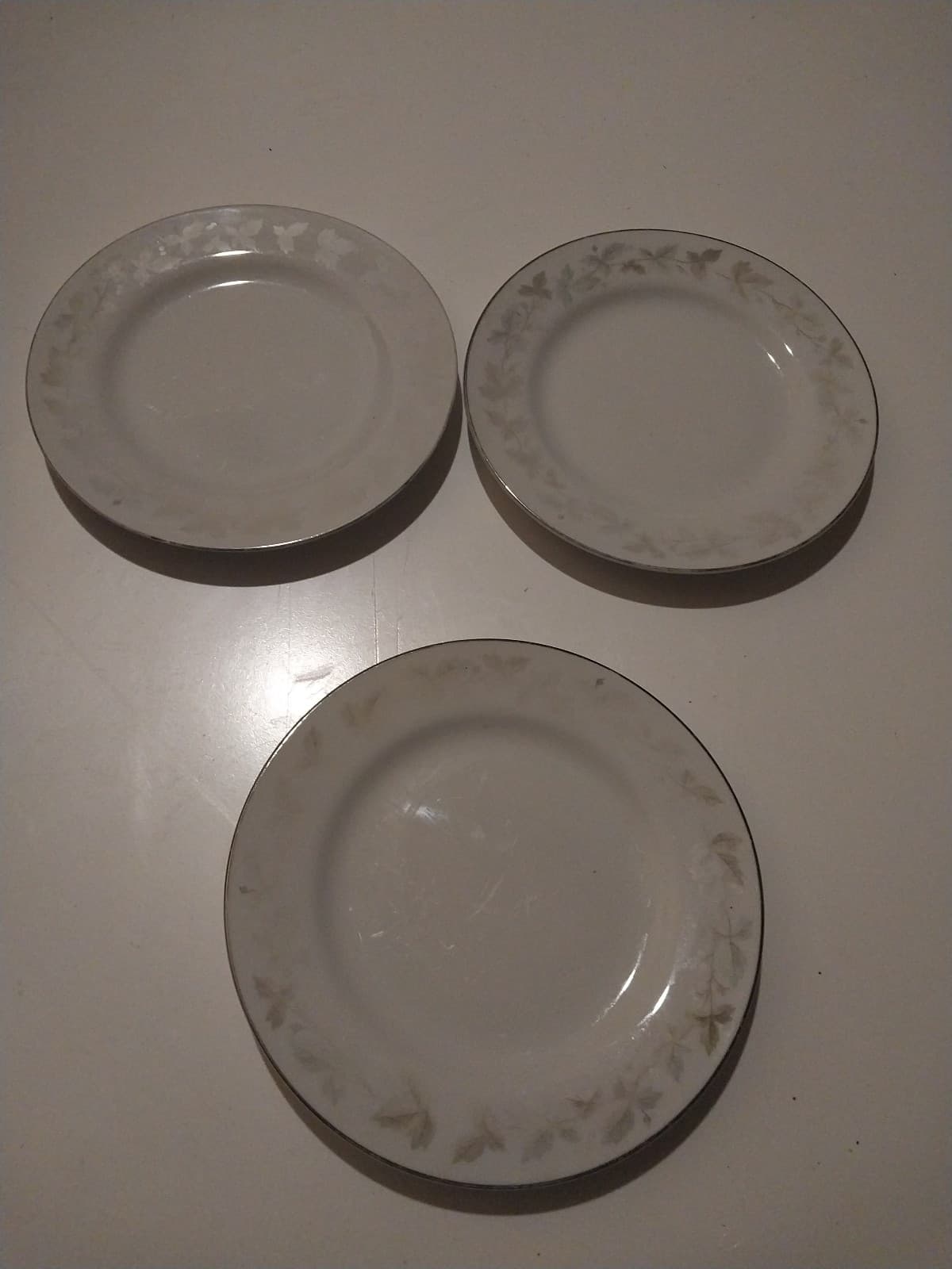 3 Vintage fine China Japan MS #6701 Grapevine Set of 3 Bread & Butter Plates. - Image 1