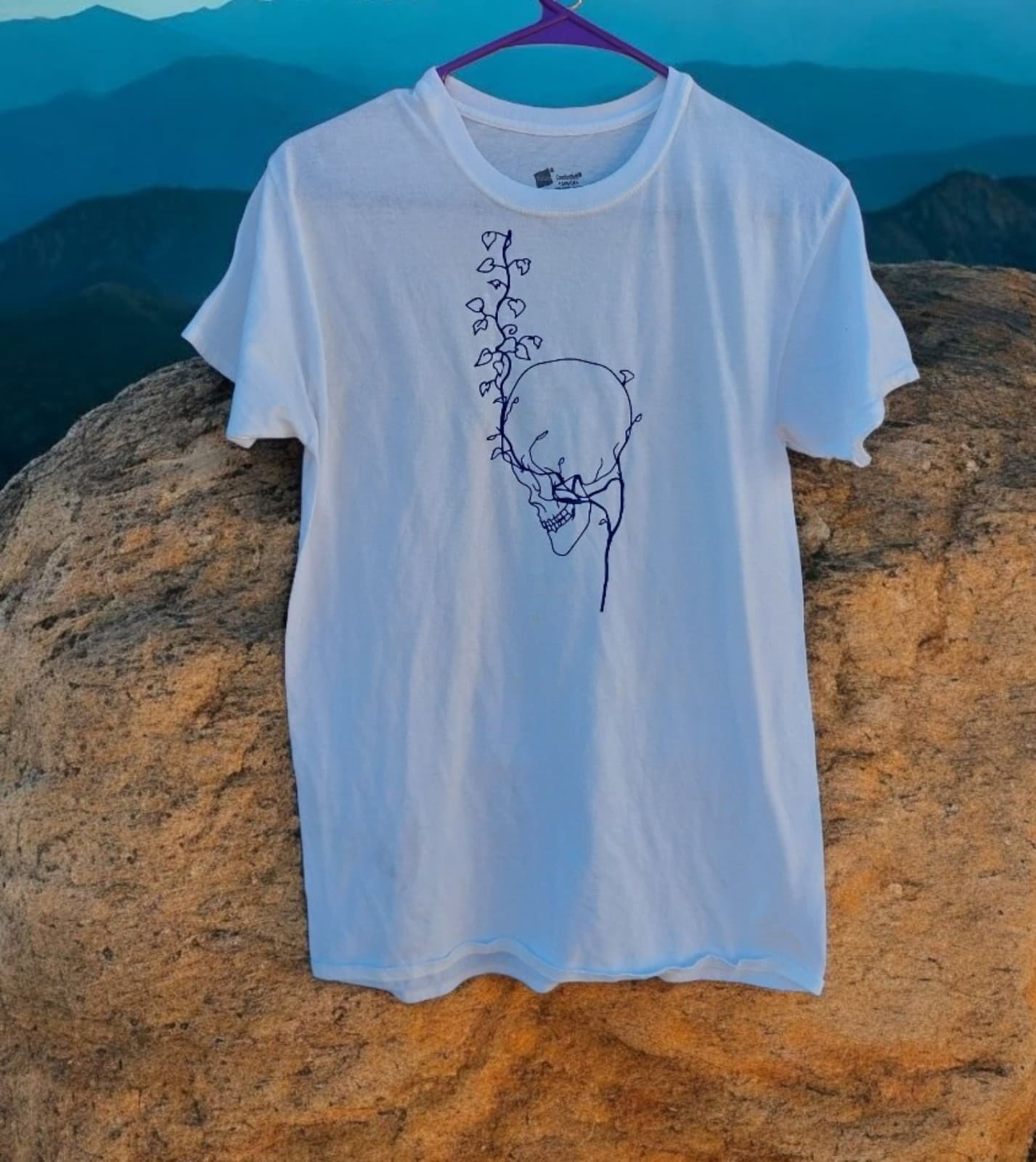 White T-Shirt With Design On The Front. Size Small - Image 1