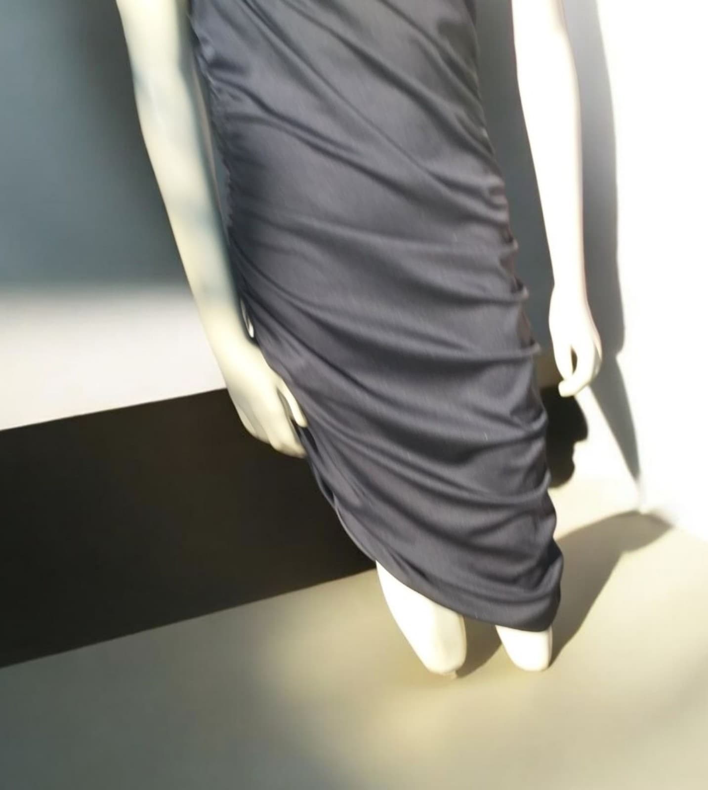 Shein black one shoulder dress. Size Large - Thumbnail 4