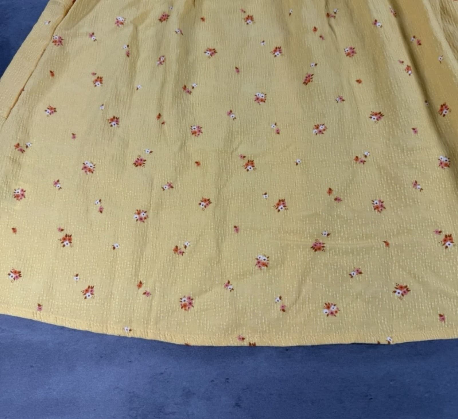 Cat & Jack Floral Dress. Girls Size 14-16 Plus. Yellow Flutter Sleeve - Thumbnail 3