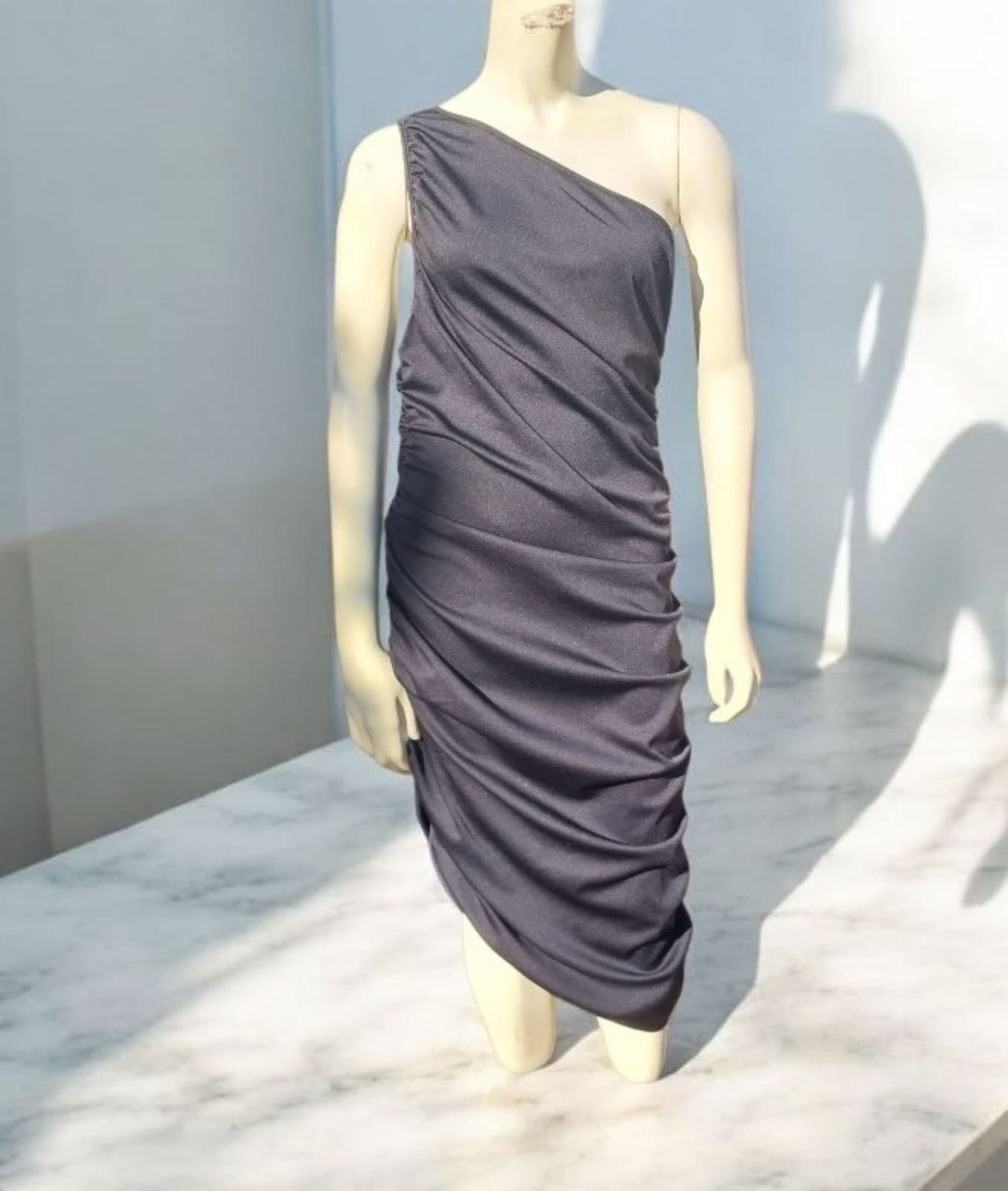 Shein black one shoulder dress. Size Large - Image 1