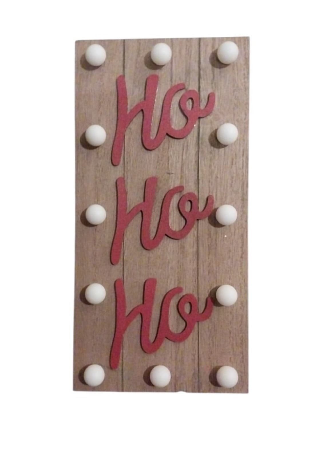 Ho Ho Ho Light-Up Christmas Display Sign. 11.5"x11.5", Holiday Decor - Thumbnail 3