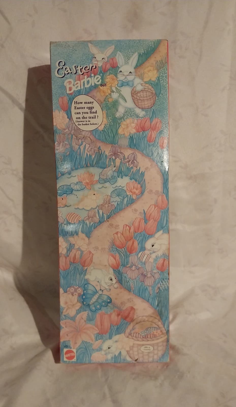 1996 Easter Barbie Mattel Holiday Vintage Complete In Box With Basket Of Flowers - Thumbnail 2