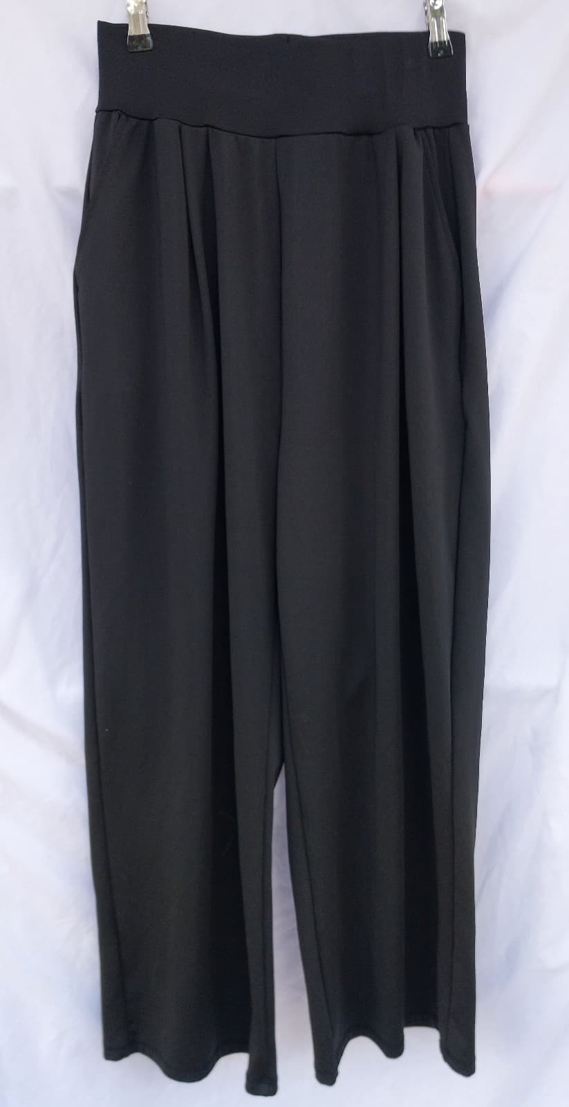 2 Shein Women's Tropical Print Wide Leg Trousers & Black Pants With Wide Legs - Thumbnail 6