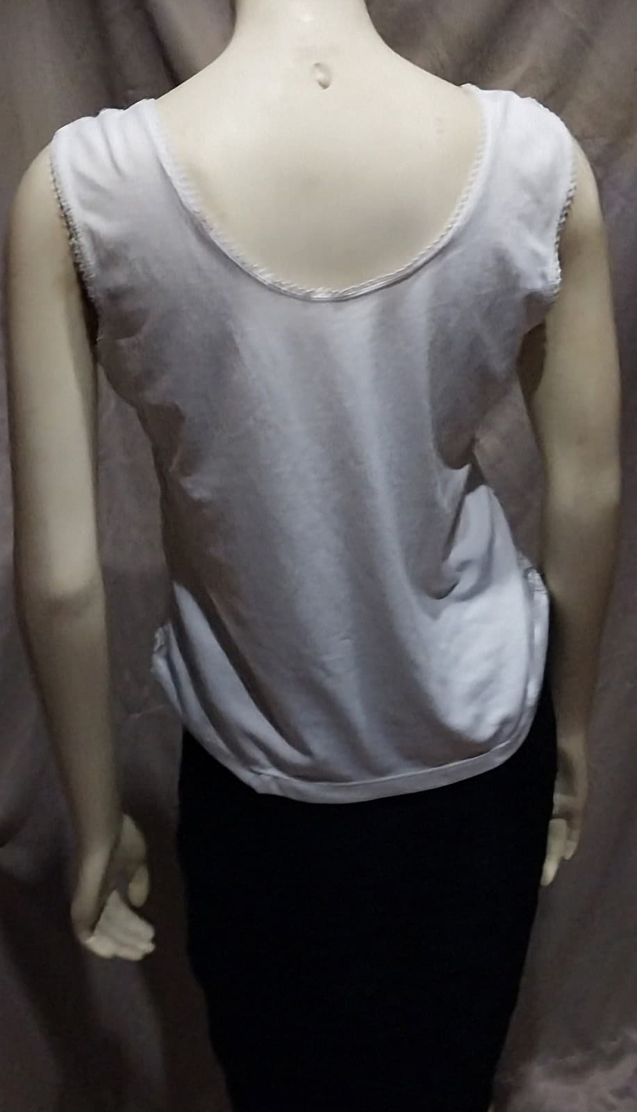 Cinema Exoile Vintage White Lace Tank Top. Size Large - Image 1