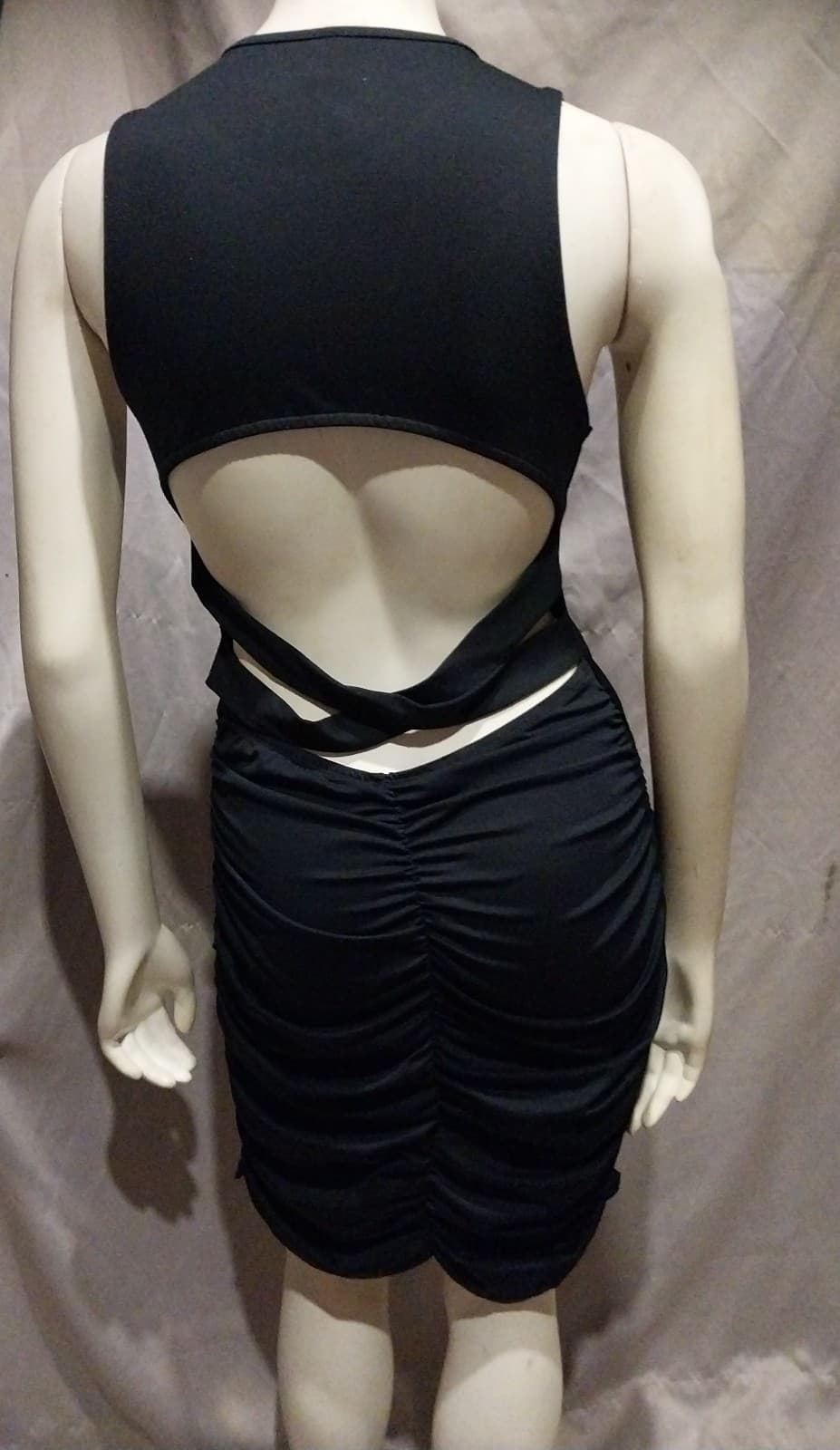 Shein Drawstring Side Cut Out Twist Back Tank Dress. Size Large - Image 1