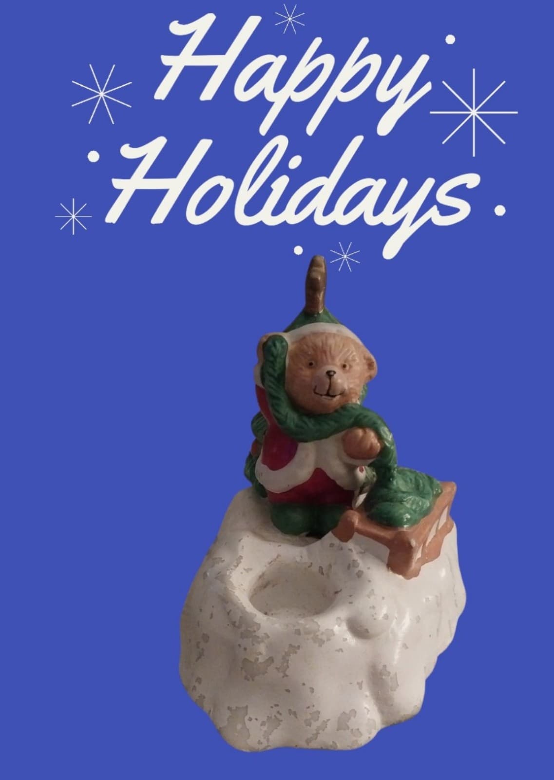 Christmas Bear Candle Holder - Thumbnail 2