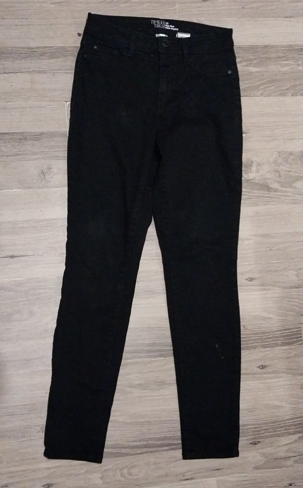 Time and Tru, Black Jeans, Youth Size 10 - Image 1