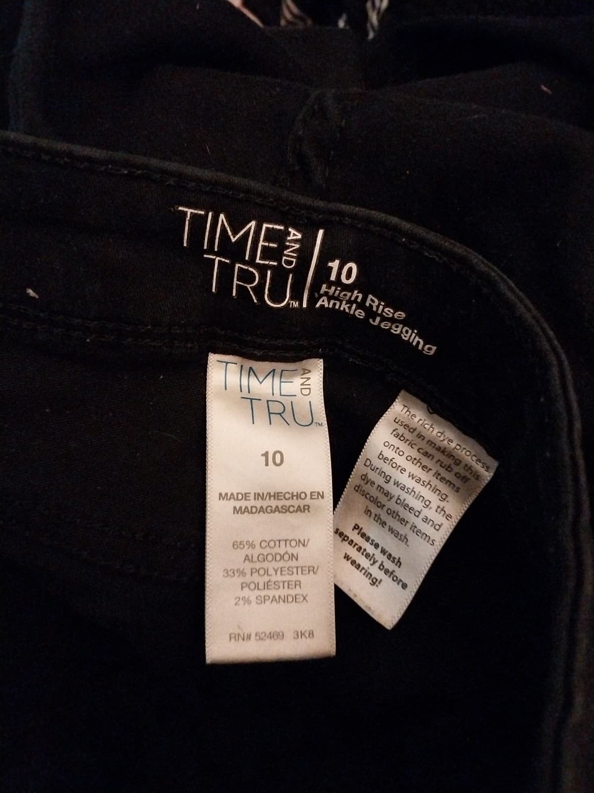 Time and Tru, Black Jeans, Youth Size 10 - Thumbnail 3