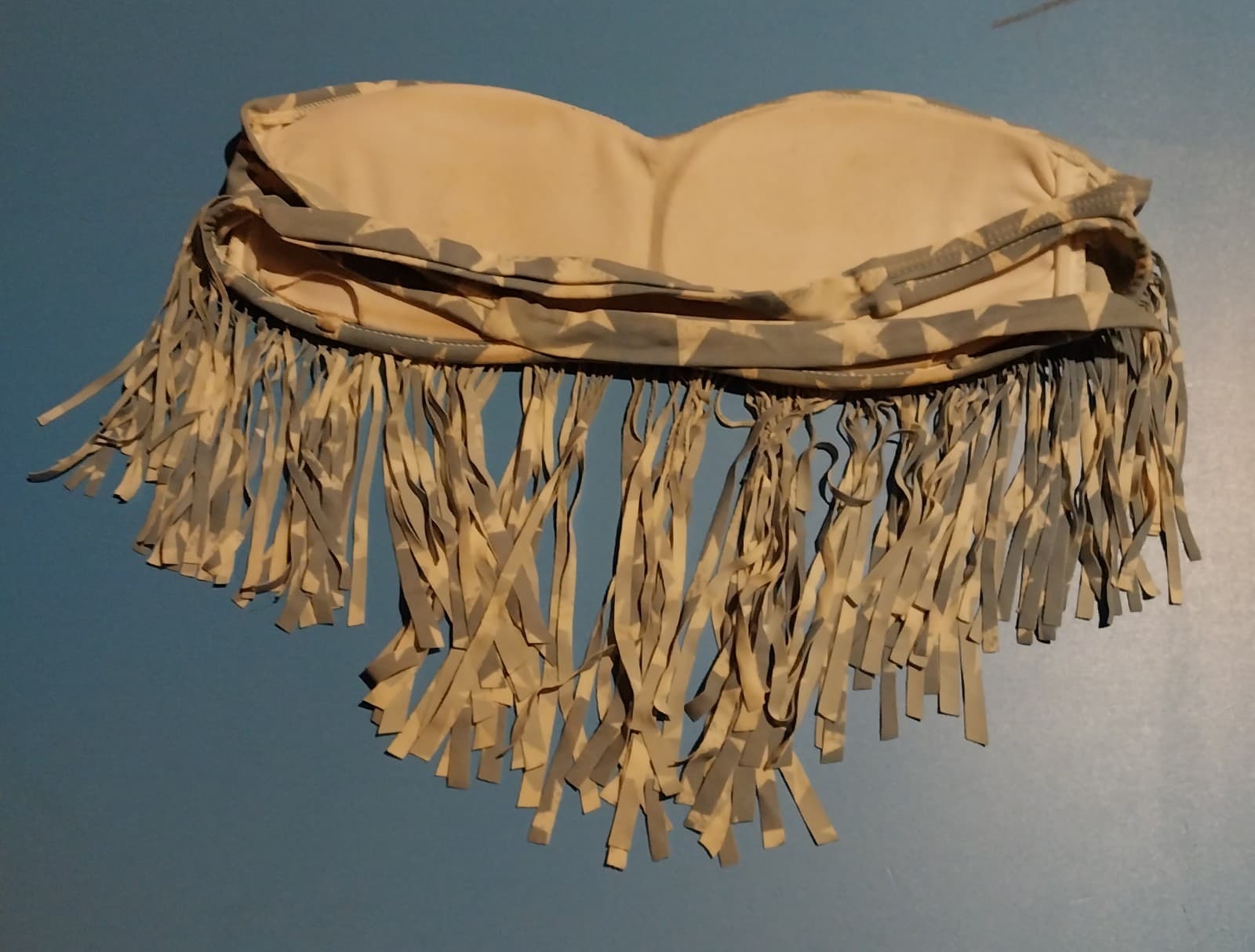 2 Women's Tube/Bikini Tops. 1 Navy Blue & 1 Grey Both Have White Stars & Fringe - Thumbnail 6