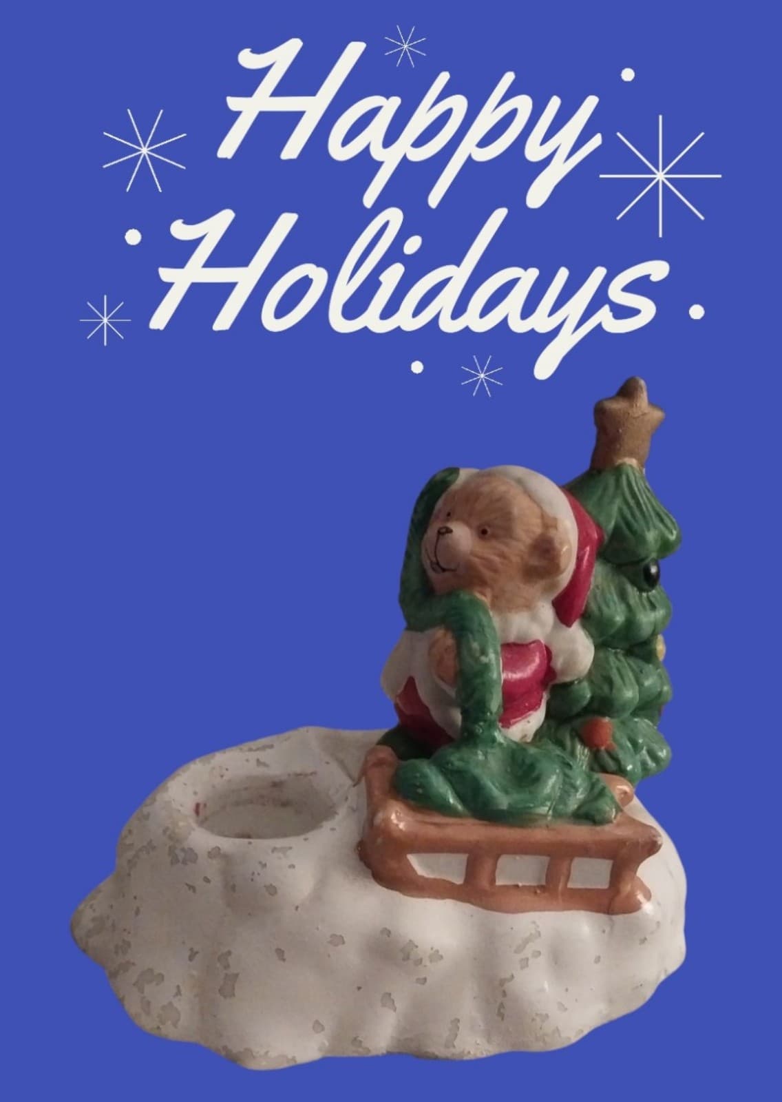 Christmas Bear Candle Holder - Image 1