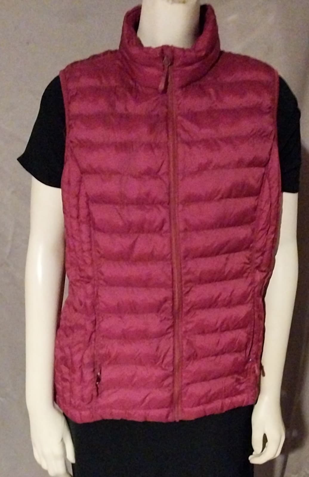 Puffer Down Vest 32 Degrees Heat Weatherproof Womens Large Cranberry Red - Thumbnail 2