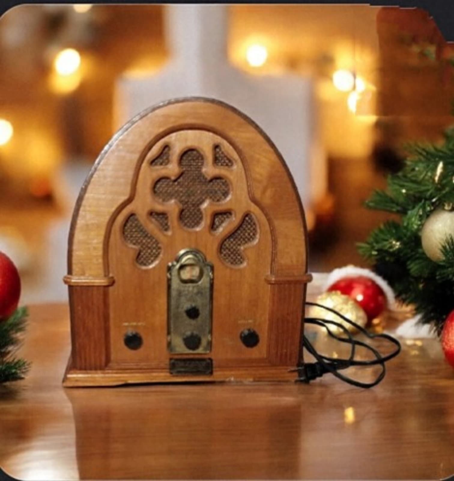 Vintage Thomas Collector's Edition Radio Model 217 Wooden Cabinet Pattern Wood - Thumbnail 9