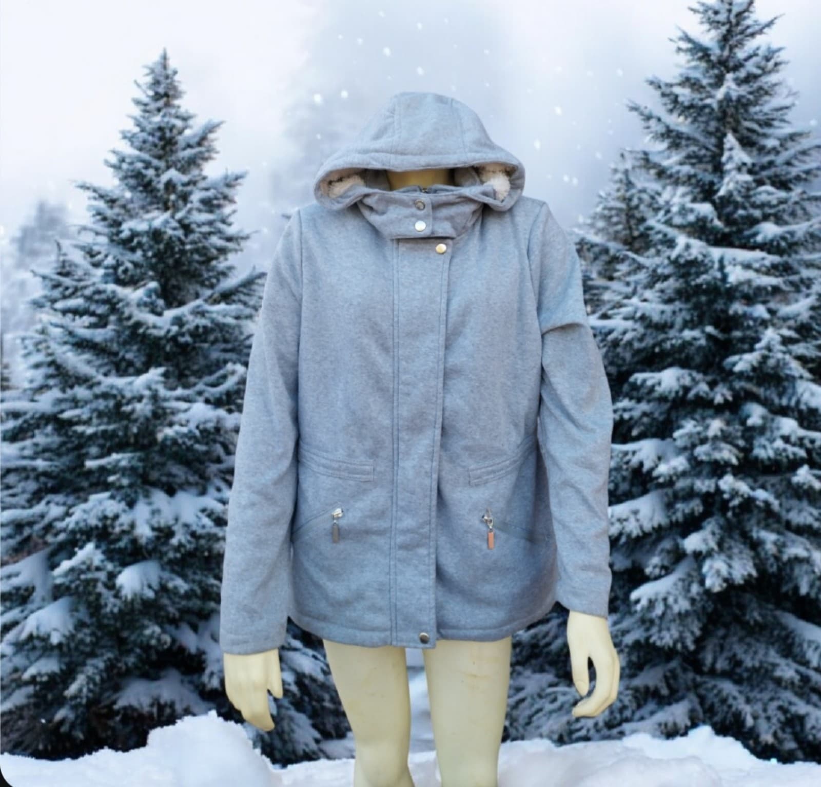 New Look Grey Jacket. Size Large - Image 1