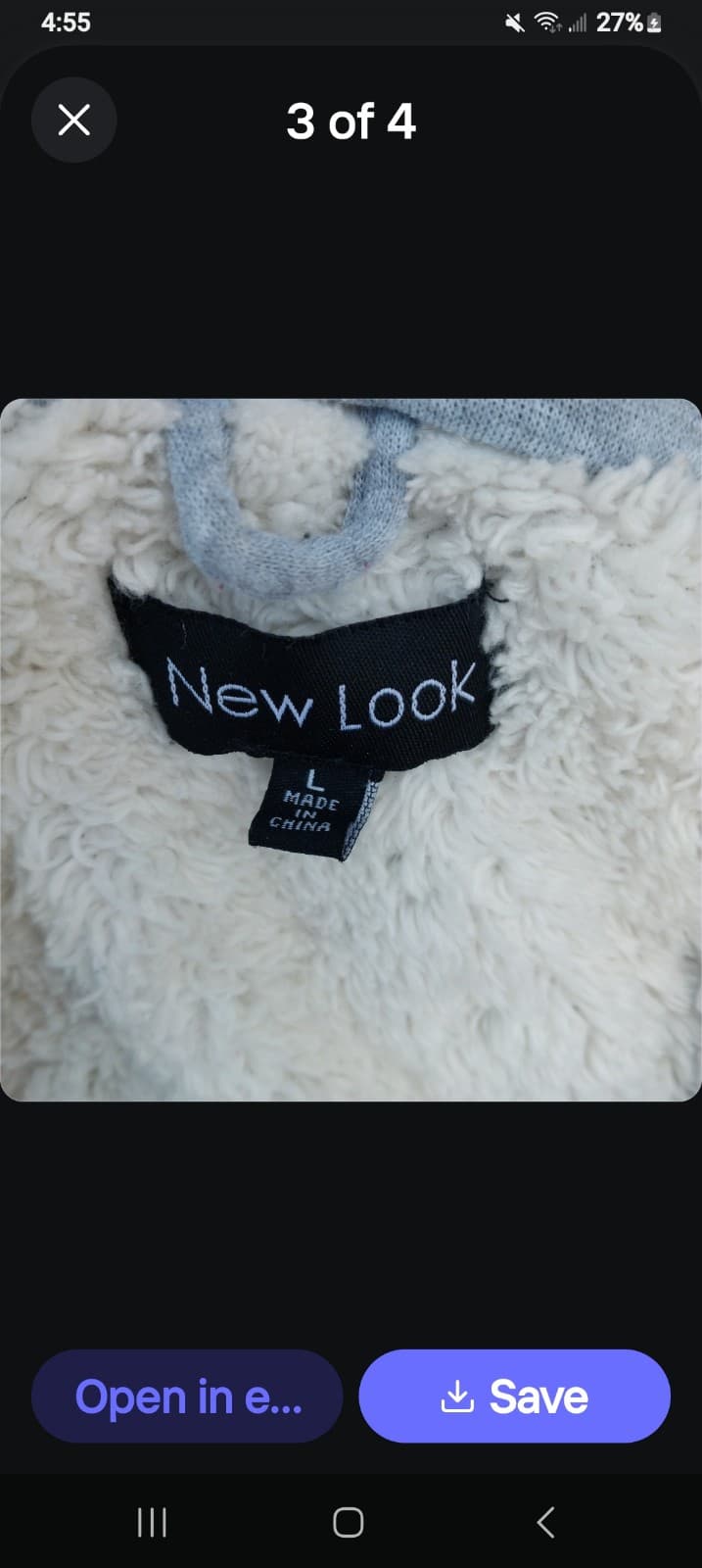 New Look Grey Jacket. Size Large - Thumbnail 5