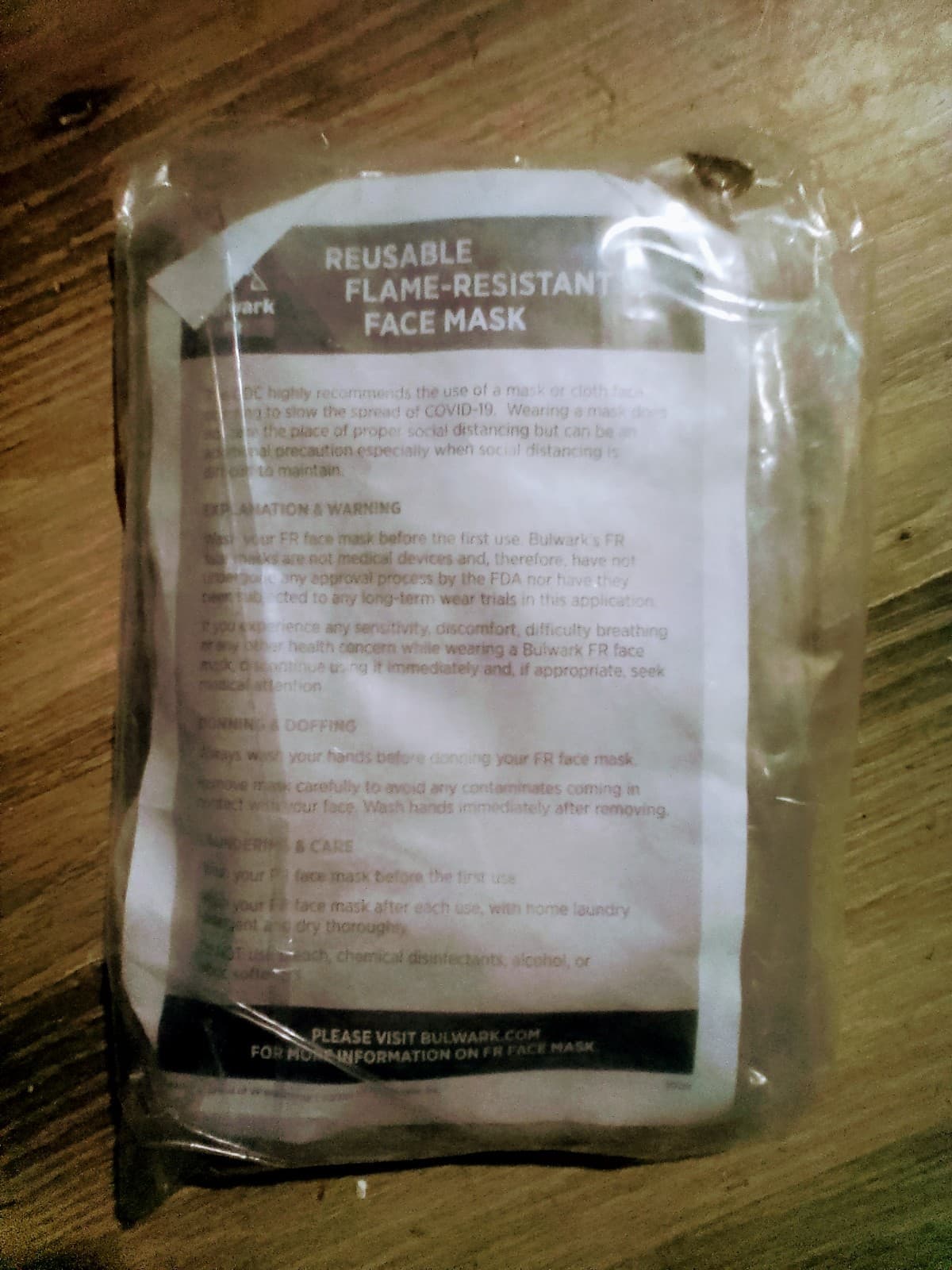 10 Packs of Bulwark Khaki Flame Resistant Face Masks. Each Pack contains 5 masks - Thumbnail 2