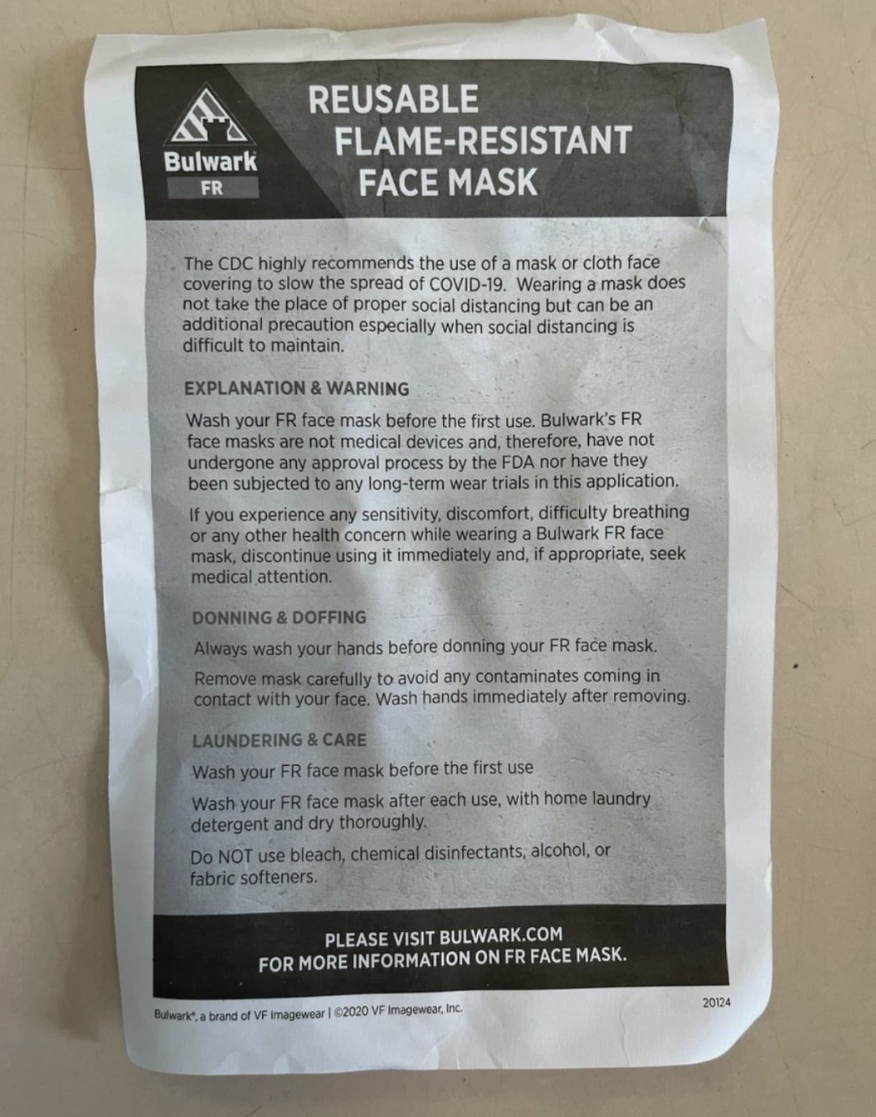 5 Packs of Bulwark Grey Flame Resistant Face Masks. Each Pack contains 5 masks. - Thumbnail 4