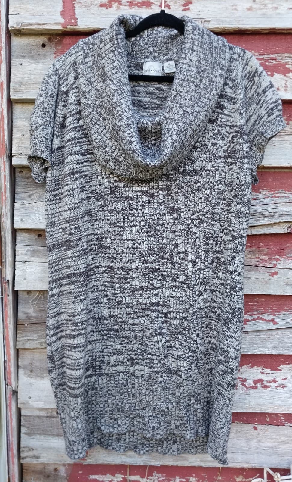 Caren Sport, Grey short sleeved sweater dress. Size 3X - Image 1