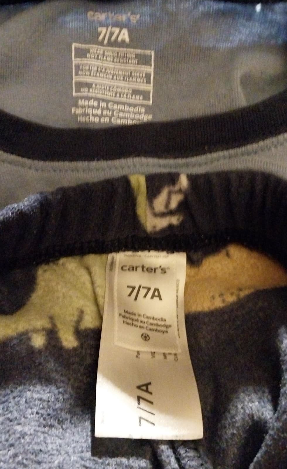 Carter's. Boys Long Sleeve Pajama Set. Size 7 - Thumbnail 3