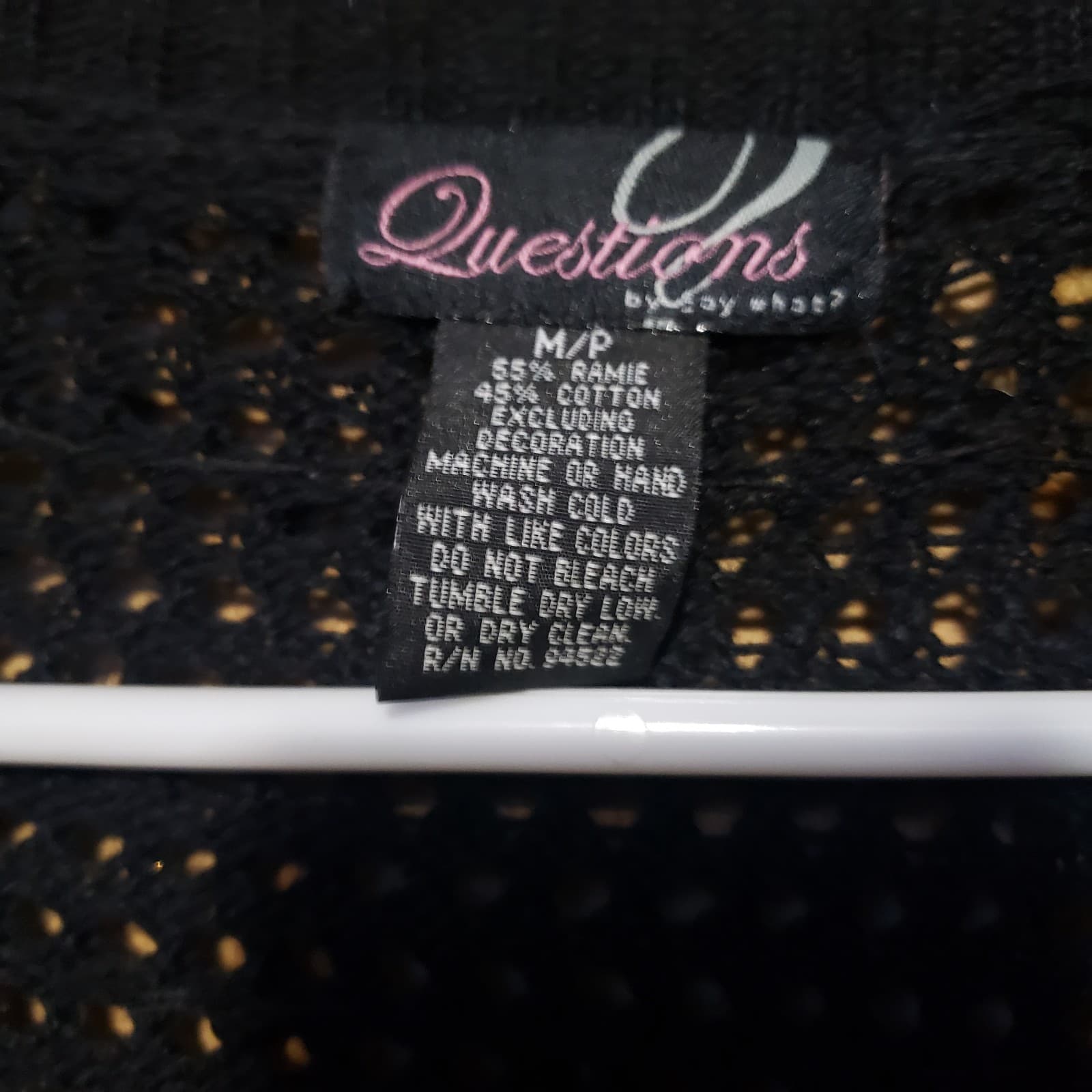 Questions By Say What. Black Cropped Sequin Cardigan - Thumbnail 2