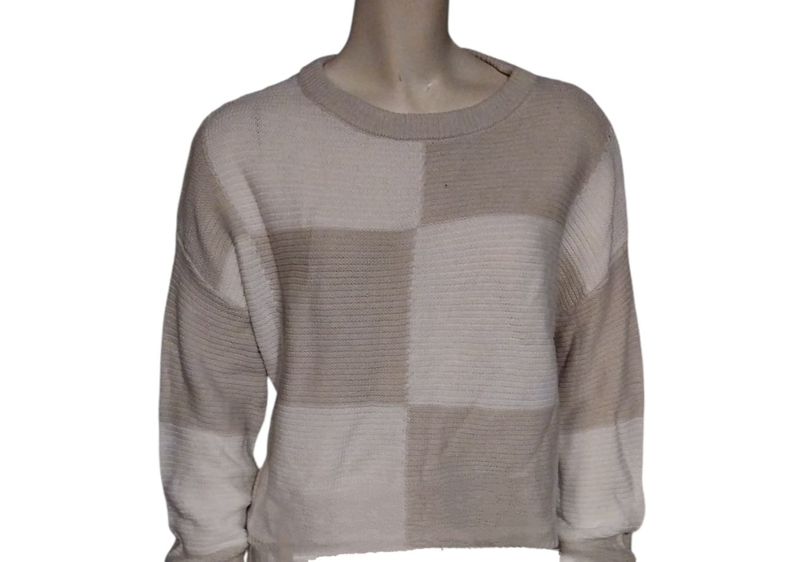Jessica Simpson Beige and Cream Striped Sweater - Thumbnail 2