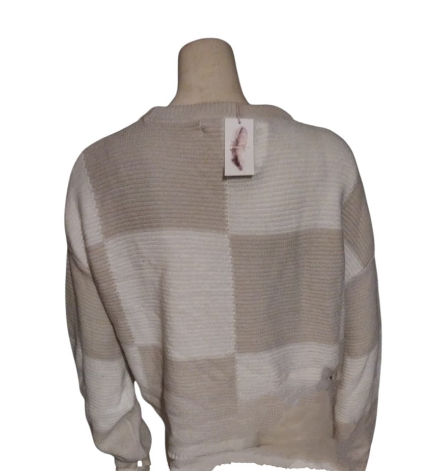 Jessica Simpson Beige and Cream Striped Sweater - Thumbnail 3